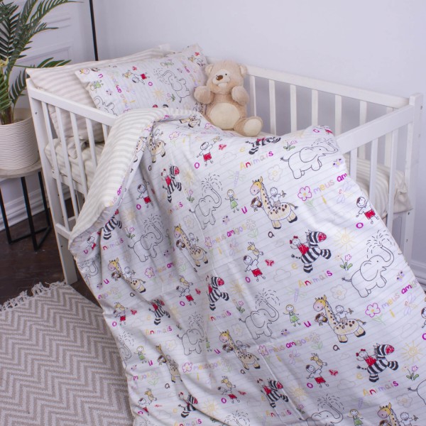 Фото - Комплект постільної білизни MirSon Ranforce Elite Kids Time 19-0001 Animais 143х210 см (2200006979487)